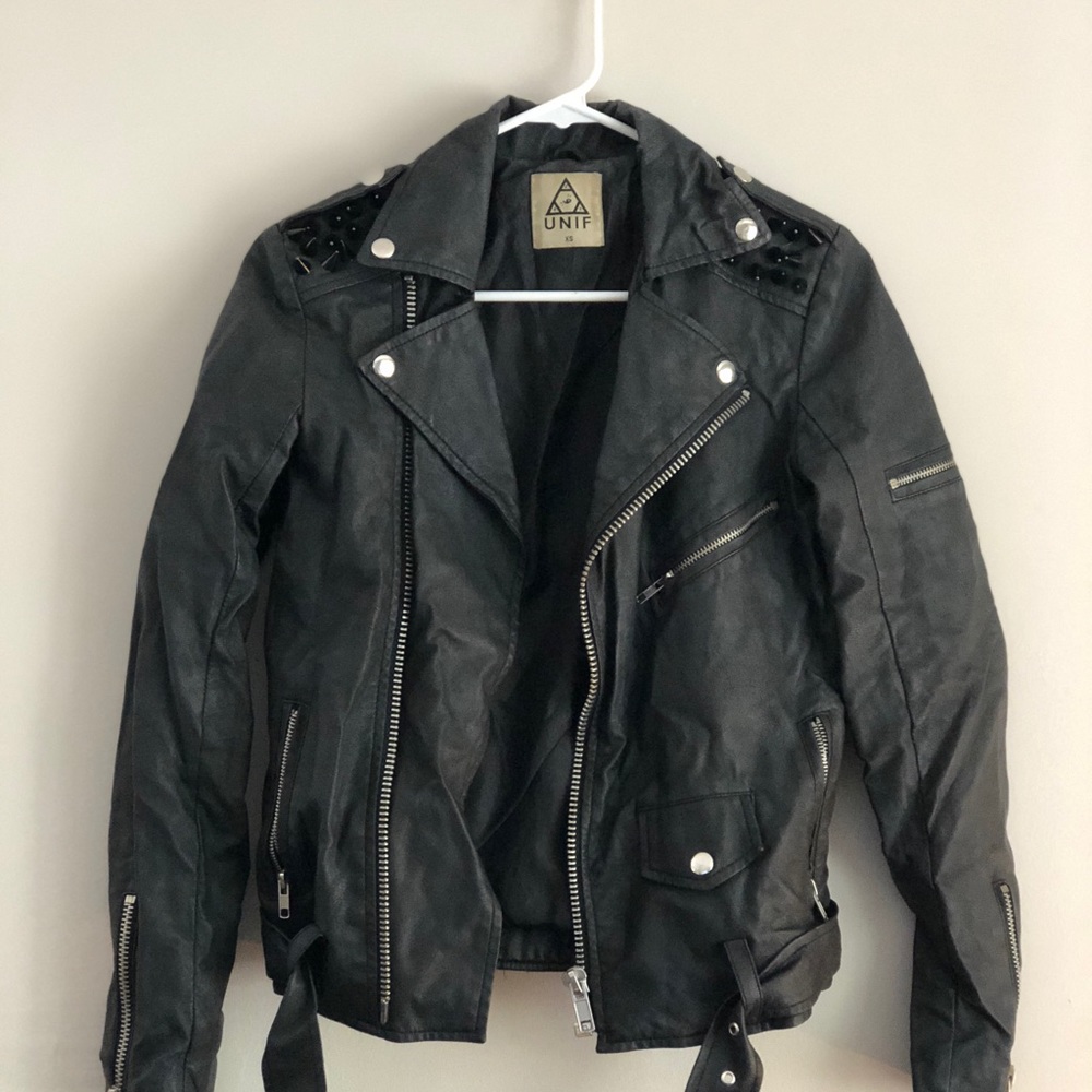 UNIF Spiked Leather Jacket